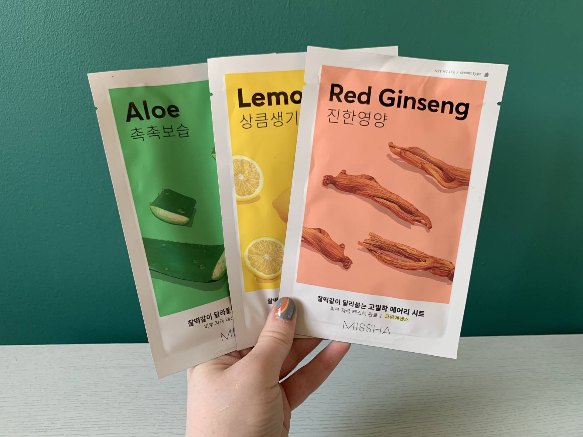 Dry skin saviours from Notino - Missha face masks - Missha Lemon - Missha Aloe - Missha Red Ginseng